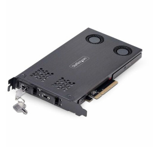 StarTech.com Dual-Bay M.2 NVMe SSD to PCIe x8 Removable Mobile Rack; Bifurcation Required; Tool-less Installation, PCIe Hot-Swap Drive Bay