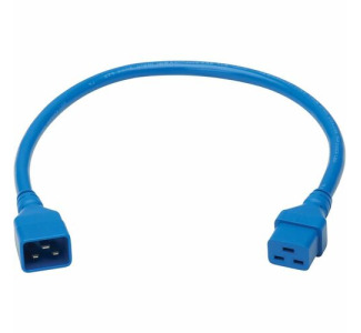 Eaton Tripp Lite Series Power Extension Cord, C20 to C19 - Heavy-Duty, 20A, 250V, 12 AWG, 2 ft. (0.6 m), Blue