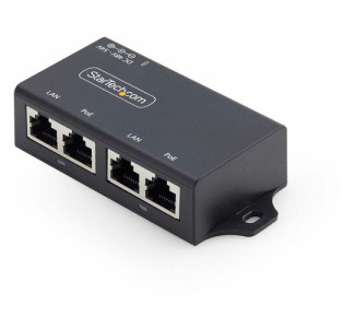 StarTech.com 2-Port PoE+ Injector, 10/100/1000Mbps, PoE/PoE+ (802.3af/802.3at), 30 Watt, 1Gbps Ethernet, Wall Mountable, Unmanaged