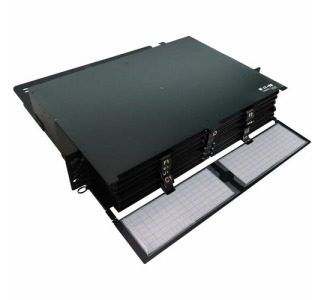 Eaton Tripp Lite Series High-Density Panel Fiber Splice Enclosure - 12 Splicing Cassettes, 288 LC/UPC SM 0.9 mm, 1.5 m Pigtail, 2U Rack