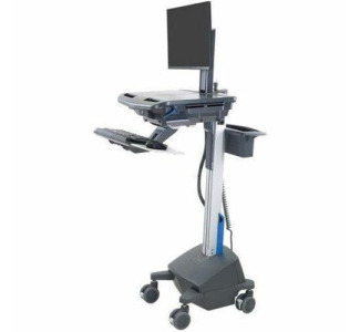 Ergotron StyleView Cart with LCD Pivot, LiFe Powered, US/CA/MX (Dark Grey)