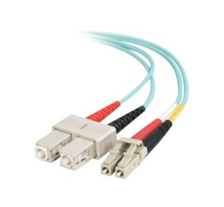 Quiktron 1M Value Series LC SC 10G Duplex PVC Fiber Cable