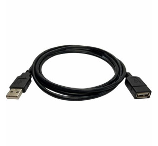 Black Box USB 2.0 Extension Cable - Type-A, Male/Female, Black, 3-ft. (0.9-m)