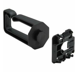 Eaton Tripp Lite Series Cable Management D-Rings for DIN Rails - Multi-Angle, 1U, Black, 2 Pack