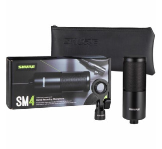 Shure SM4-K Rugged Wired Condenser Microphone for Recording, Home, Home Studio, Stage, Studio, Vocals, Drum, Guitar Amplifier, Horn