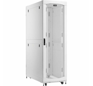 Eaton SmartRack 45U Extra-Deep Standard-Width Heavy-Duty Rack Enclosure Cabinet for AI Servers, White