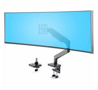 StarTech.com Monitor Desk Mount for up to 49in 32:9 Ultrawide Curved Screen, Mechanical Spring Arm, C-Clamp/Grommet, Max Weight 44lb/20kg