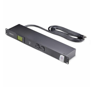 StarTech.com 8-Outlet Horizontal Rack Mount PDU, 1U Server Power Distribution Strip w/Surge Protector, 125V/15A, 8ft/2.4m Power Cord, TAA