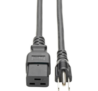 Eaton Tripp Lite Series Computer Power Cord, C19 to NEMA 5-15P - Heavy-Duty, 15A, 125V, 14 AWG, 8 ft. (2.43 m), Black