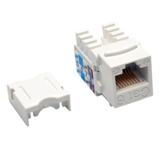Eaton Tripp Lite Series Cat6/Cat5e 110 Style Punch Down Keystone Jack - White, 25-Pack, TAA
