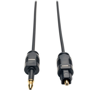 Tripp Lite by Eaton Ultra Thin Toslink to Mini Toslink Digital Optical SPDIF Audio Cable, 3M (9.84 ft.)