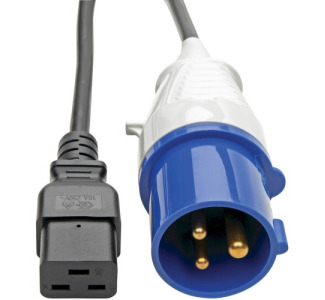 Eaton Tripp Lite Series IEC 309 to C19, Heavy-Duty Extension Cord - 16A, 250V, 16 AWG, 10 ft. (3.05 m), Black