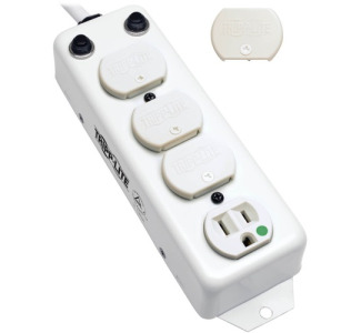 Tripp Lite by Eaton Safe-IT UL 1363A Medical-Grade Power Strip for Patient-Care Vicinity, 4x 15A Hospital-Grade Outlets, 15 ft. Cord