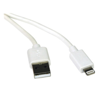 Eaton Tripp Lite Series USB-A to Lightning Sync/Charge Cable (M/M) - MFi Certified, White, 3 ft. (0.9 m)