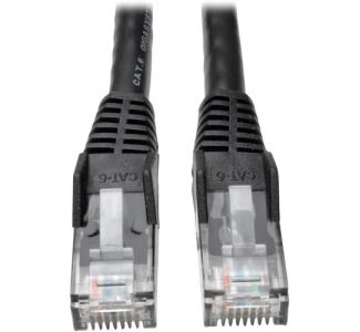 Eaton Tripp Lite Series Cat6 Gigabit Snagless Molded (UTP) Ethernet Cable (RJ45 M/M), PoE, Black, 5 ft. (1.52 m), 50-Piece Bulk Pack