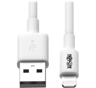 Eaton Tripp Lite Series USB-A to Lightning Sync/Charge Cable (M/M) - MFi Certified, White, 6 ft. (1.8 m)