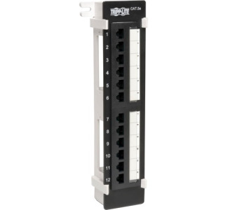 Tripp Lite by Eaton 12-Port Wall-Mount Cat5e Patch Panel, 568B, RJ45 Ethernet, TAA
