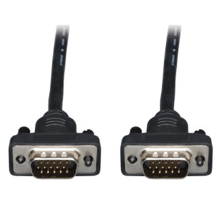 Eaton Tripp Lite Series Low-Profile VGA High-Resolution RGB Coaxial Cable (HD15 M/M), 50 ft. (15.24 m)