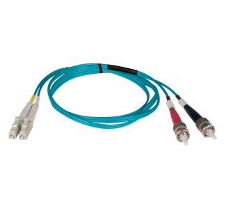 Eaton Tripp Lite Series 10Gb Duplex Multimode 50/125 OM3 LSZH Fiber Patch Cable (LC/ST) - Aqua, 10M (33 ft.)