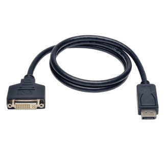 Eaton Tripp Lite Series DisplayPort to DVI Cable Adapter, Converter for DP-M to DVI-I-F, 3 ft. (0.91 m)