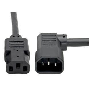 Eaton Tripp Lite Series Heavy-Duty PDU Power Cord, C13 to Left-Angle C14 - 15A, 250V, 14 AWG, 6 ft. (1.83 m), Black