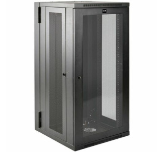 Eaton Tripp Lite Series SmartRack 26U UPS-Depth Wall-Mount Half-Height Rack Enclosure, Clear Acrylic Window, Hinged Back
