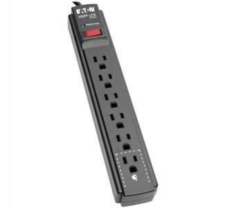 Eaton Tripp Lite Series Protect It! 6-Outlet Surge Protector, 15 ft. Cord, 790 Joules, Black Housing