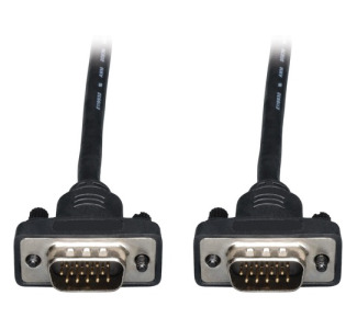 Eaton Tripp Lite Series Low-Profile VGA High-Resolution RGB Coaxial Cable (HD15 M/M), 25 ft. (7.62 m)