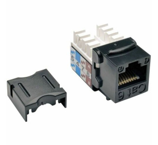 Eaton Tripp Lite Series Cat6/Cat5e 110 Style Punch Down Keystone Jack - Black, 10-Pack, TAA