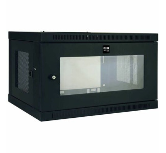 Eaton Tripp Lite Series SmartRack 6U Low-Profile Switch-Depth Wall-Mount Mini Rack Enclosure with Clear Acrylic Window