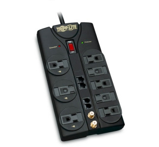 Tripp Lite by Eaton Protect It! 8-Outlet Surge Protector, 10 ft. Cord, 3240 Joules, Modem/Coax/Ethernet Protection, RJ45