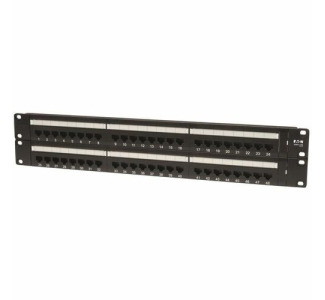 Eaton Tripp Lite Series 48-Port 2U Rack-Mount Cat5e 110 Patch Panel, 568B, RJ45 Ethernet, TAA