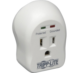 Tripp Lite by Eaton 1-Outlet Personal Surge Protector, Direct Plug-In, 600 Joules, 2 Diagnostic LEDs