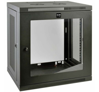 Eaton Tripp Lite Series SmartRack 12U Low-Profile Switch-Depth Wall-Mount Small Rack Enclosure, Clear Acrylic Window