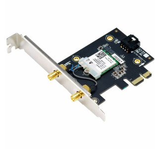 Asus PCE-BE6500 IEEE 802.11be Bluetooth 5.4 Tri Band Wi-Fi/Bluetooth Combo Adapter for Desktop Computer/Motherboard