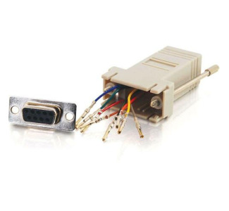RJ45 to DB9 Female Modular Adapter, Gray