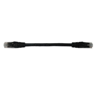 Eaton Tripp Lite Series Cat6a 10G Snagless Molded UTP Ethernet Cable (RJ45 M/M), PoE, Black, 6 in. (15 cm)