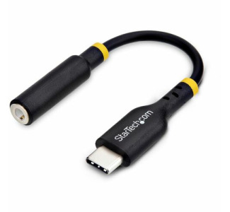 StarTech.com USB-C to 3.5mm TRRS Headphone/Headset Jack Audio Adapter, USB Type-C Aux Dongle, Hi-Fi 32-bit DAC, For Laptop/Phone/Tablet