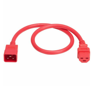 Eaton Tripp Lite Series Power Cord, C20 to C21 - Heavy-Duty, 20A, 250V, 12 AWG, 2 ft. (0.6 m), Red