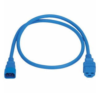 Eaton Tripp Lite Series Power Cord, C14 to C21 - Heavy-Duty, 15A, 250V, 14 AWG, 2 ft. (0.6 m), Blue