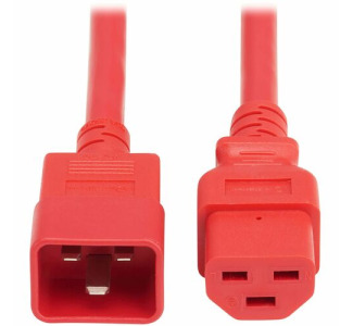 Eaton Tripp Lite Series Power Cord, C20 to C21 - Heavy-Duty, 20A, 250V, 12 AWG, 2.5 ft. (0.76 m), Red