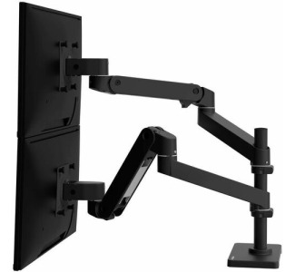 Ergotron Desk Mount for Monitor, LCD Display - Black