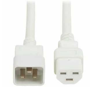 Eaton Tripp Lite Series Power Cord, C20 to C21 - Heavy-Duty, 20A, 250V, 12 AWG, 2.5 ft. (0.76 m), White