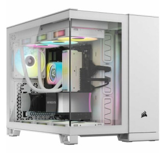 Corsair iCUE LINK 2500X RGB Micro ATX Dual Chamber PC Case - White