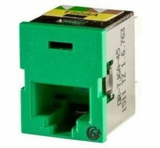 Ortronics Clarity Cat6a TracJack,T568A/B,8 pos, Green 180 degree