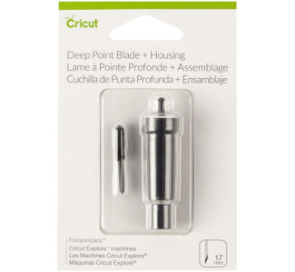Cricut Deep-Point Blade and Housing - Silver Box