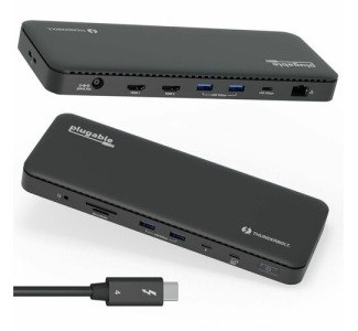 Plugable Thunderbolt 4 Dock with 100W Charging, Thunderbolt Certified