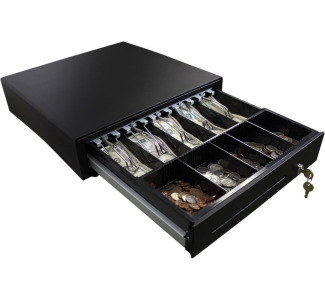 Adesso MRP-16CD Electronic cash drawer, Removable Cash Tray, Stainless Steel, 16 inch