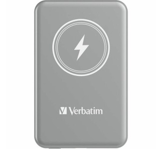 Verbatim Charge ''n'' Go Magnetic Wireless Power Bank 5000 mAh - Grey
