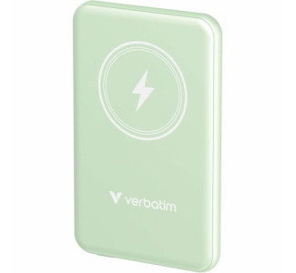 Verbatim Charge ''n'' Go Magnetic Wireless Power Bank 5000 mAh - Green